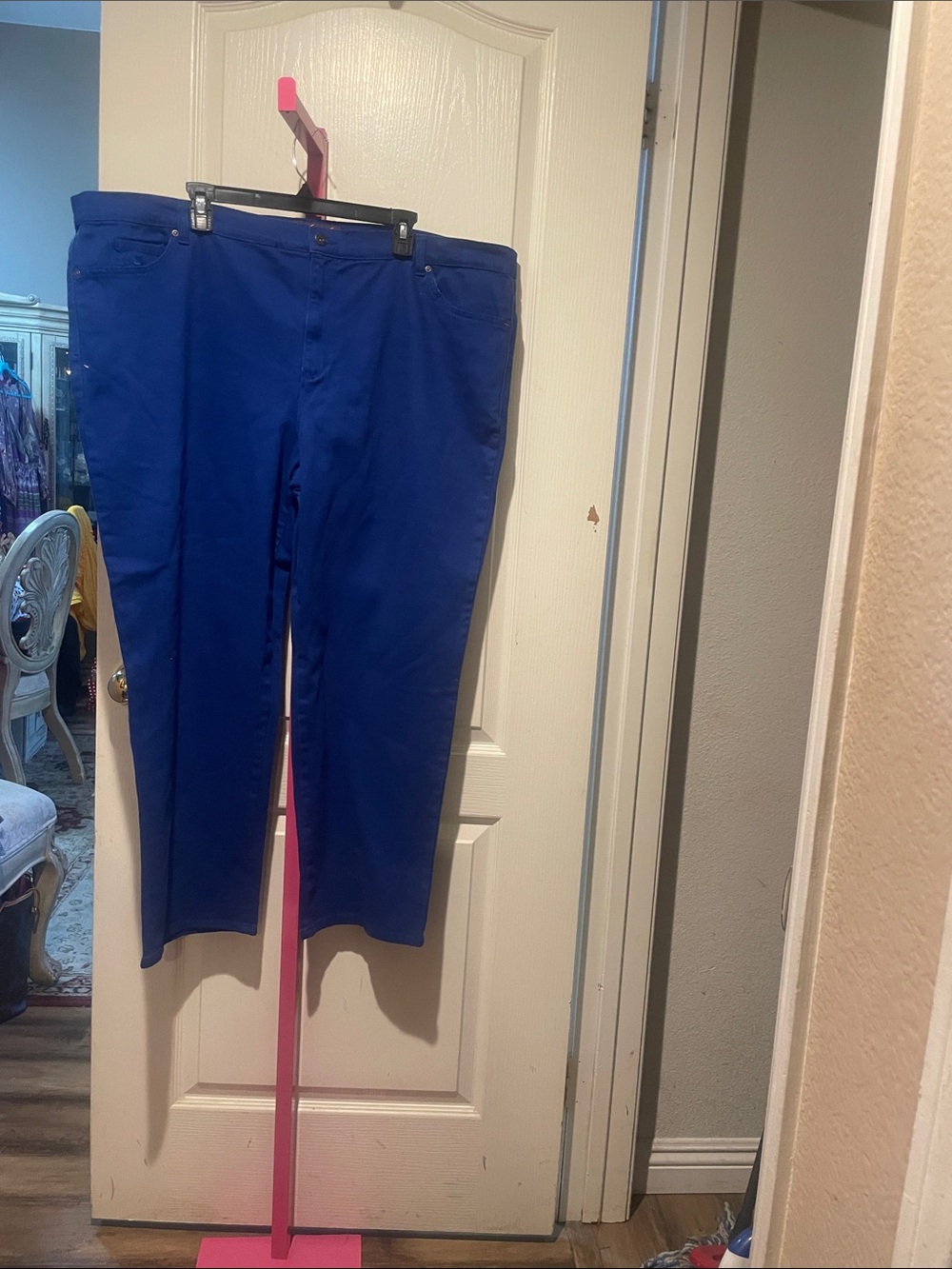 Women’s Plus Blue Stretch Ponte Pants